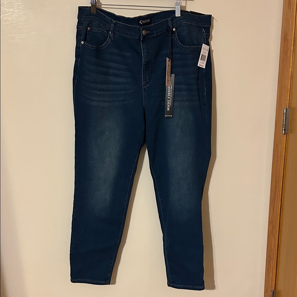 Nanette Lepore Dark Blue High Rise Skinny Jeans 20W nwt